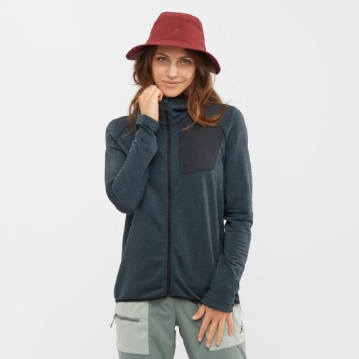 Black Salomon Essential Lightwarm Hooded Women's Jackets | IE ML0685